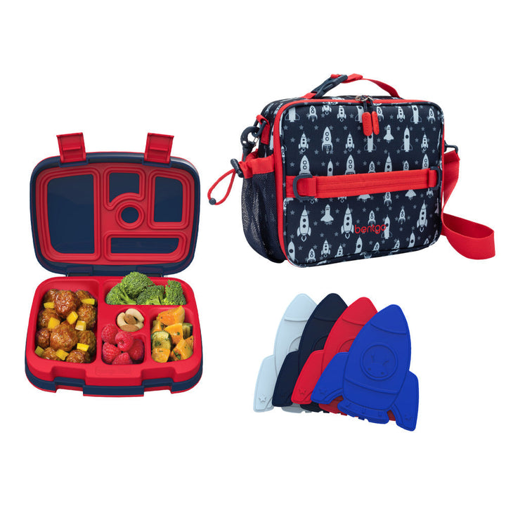 Bentgo Kids Prints Lunch Box, Lunch Bag, & Ice Packs E6