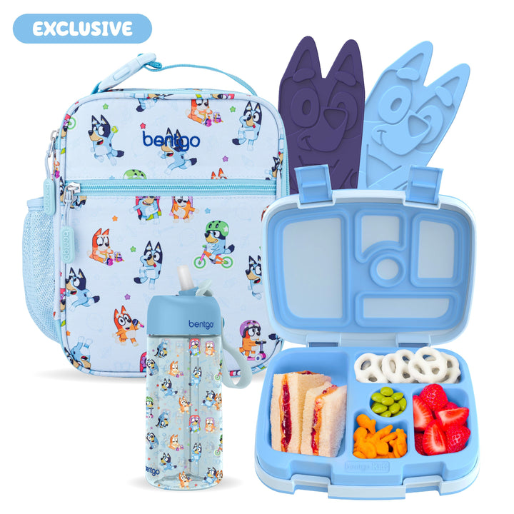 Bentgo + Bluey Kids Prints 5-Piece Lunch Box Set Q7