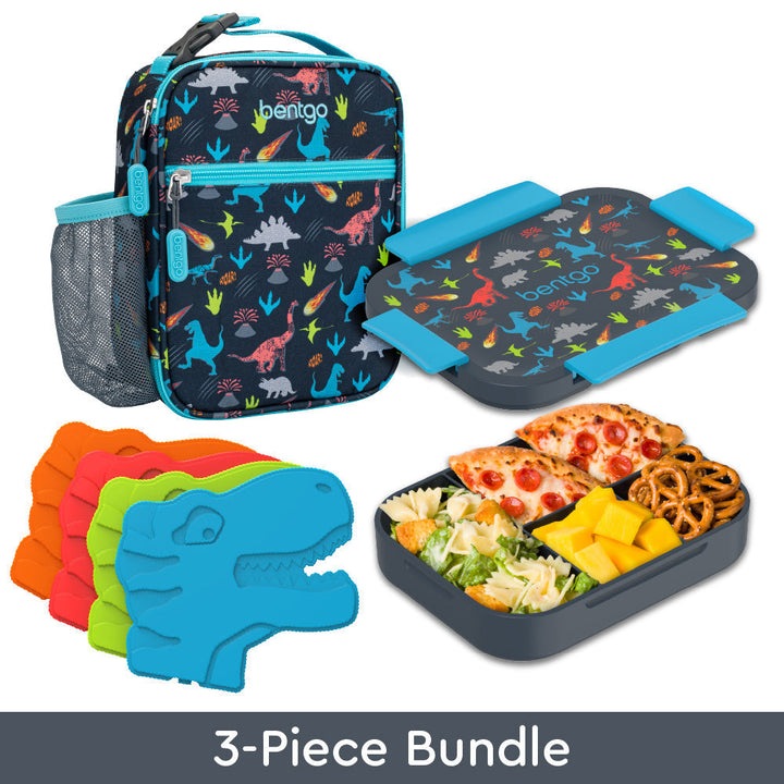 Bentgo Kids Snap & Go Lunch Box, Insulated Lunch Tote, & Ice Packs G6