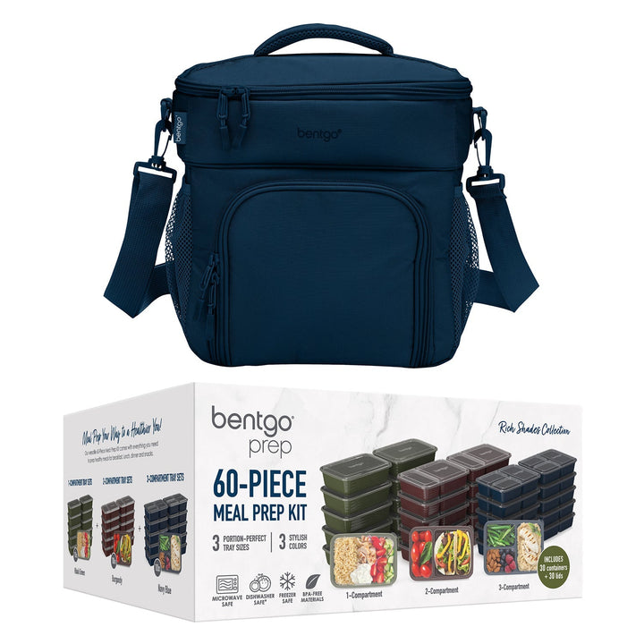 Bentgo Prep Deluxe Bag & 60-Piece Meal Prep Container Set U8